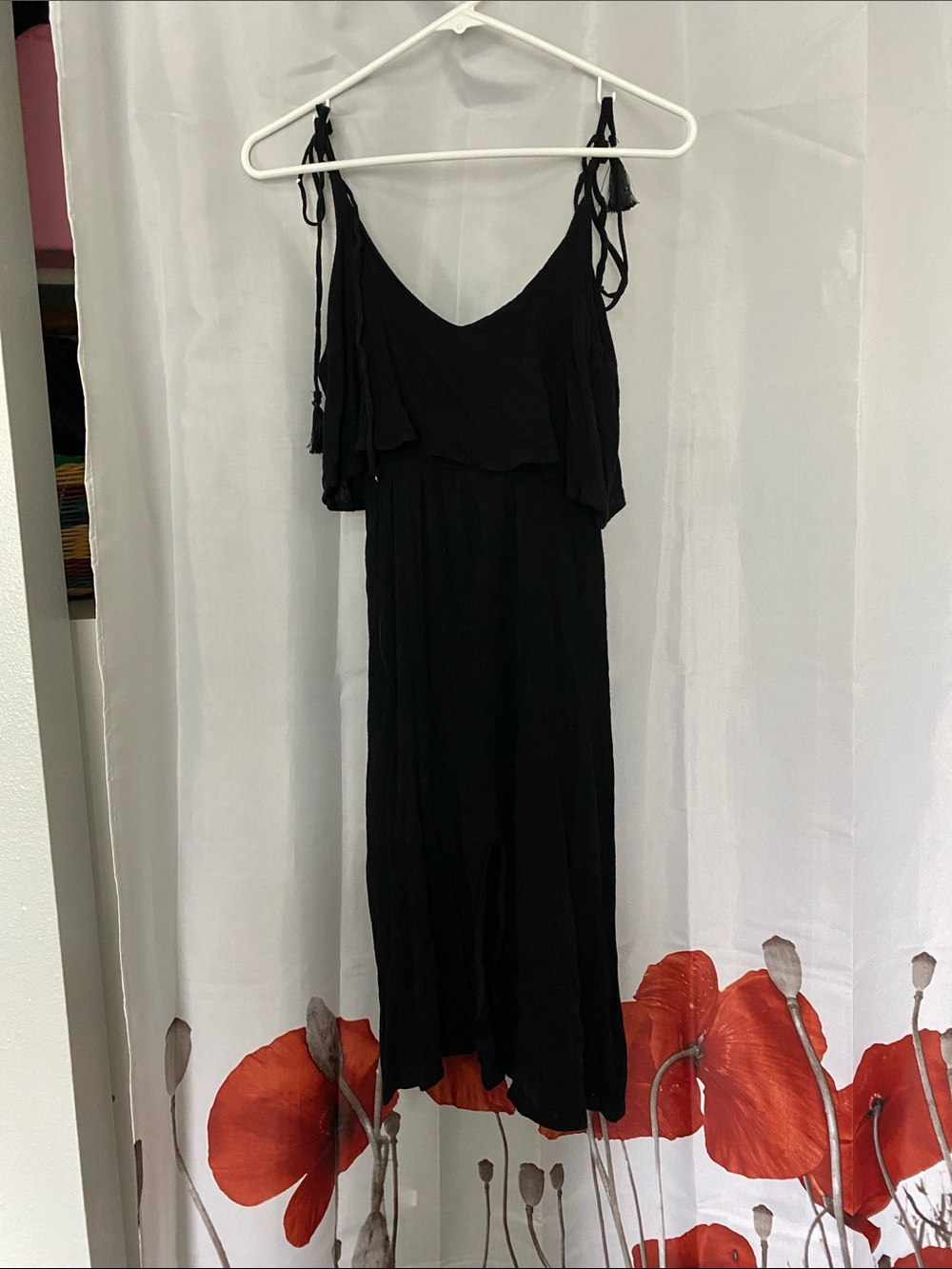 The Vanity Room Black Tie-Shoulder Summer Dress MP